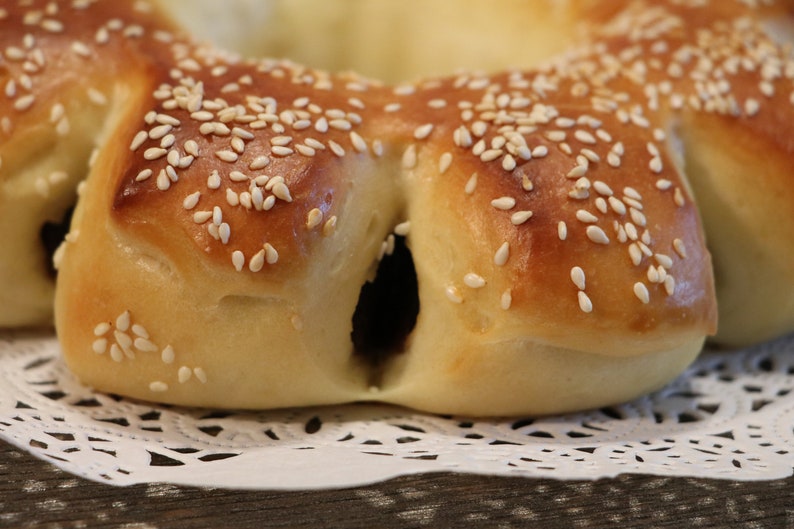 Date Stuffed Bread Date Bread Ring Date Homemade Bread Date Etsy