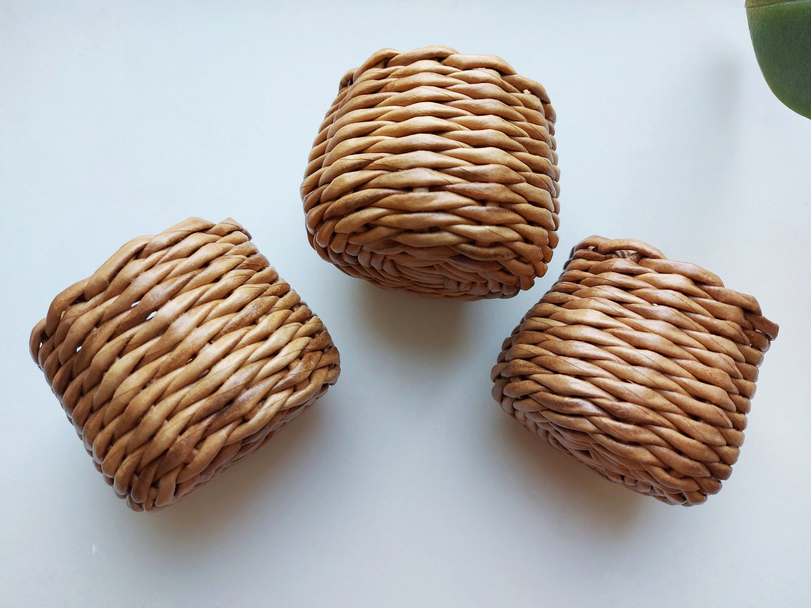 6 small round wicker baskets for hanging hot air balloon Etsy
