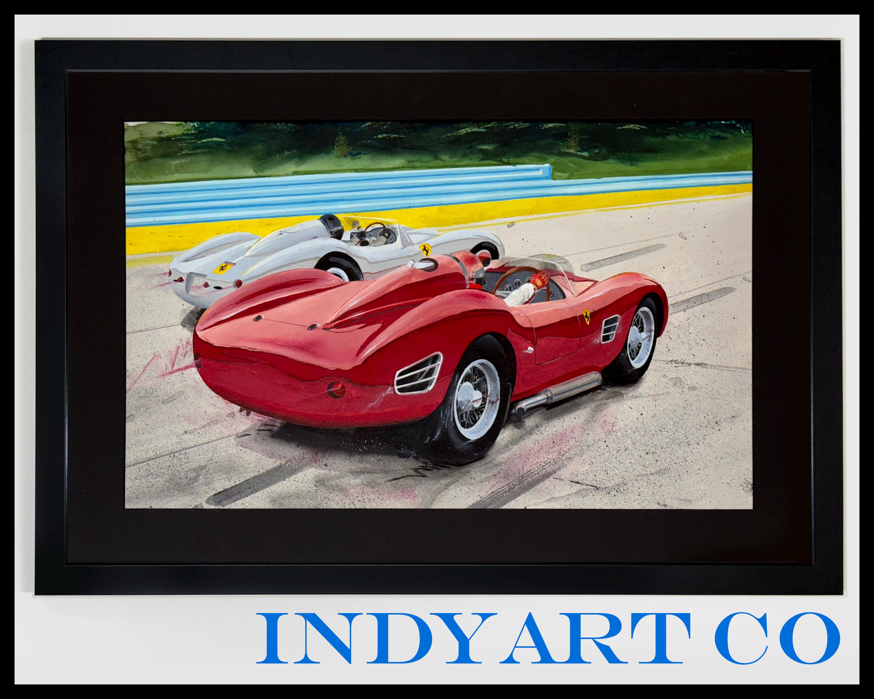 フェラーリ　テスタロッサ　額装 1959年式フェラーリ250テスタロッサ2台、オリジナル絵画/額装 - Etsy 日本