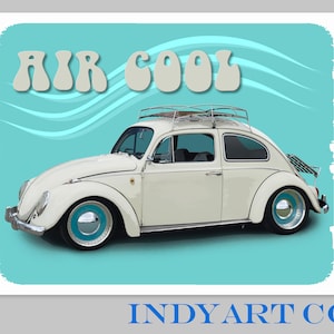 Retro Volkswagen VW Beetle - Giclee Print | Artist Print Original Wall Art, Unframed or Framed