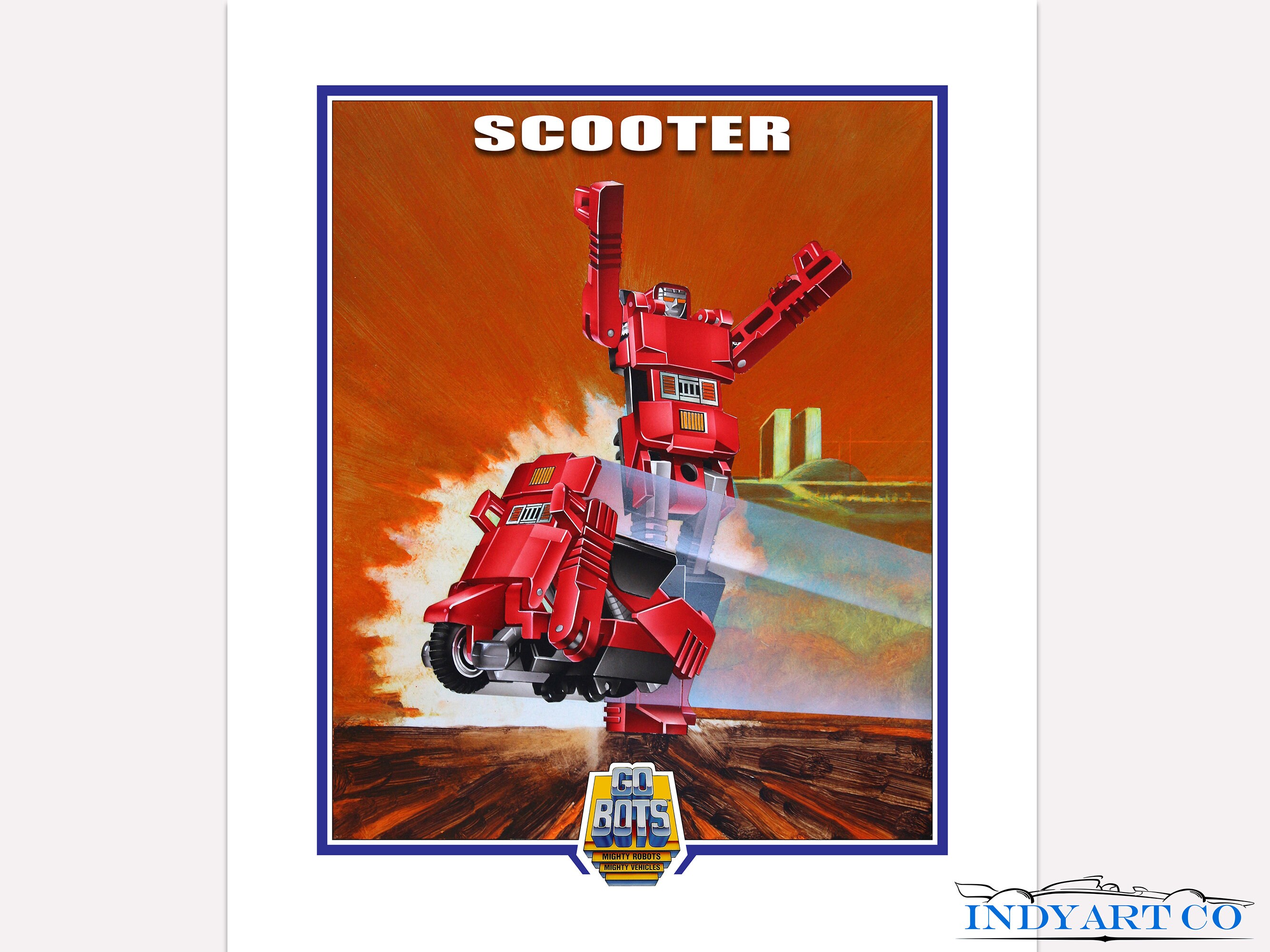Tonka Toys 80s Gobots Scooter Giclee Print Poster Artwork