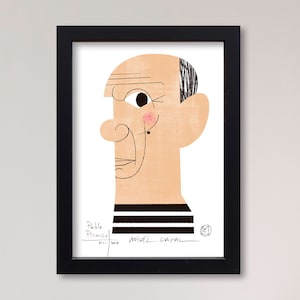 Illustration &quot;Picasso&quot; von Mikel Casal. Fine Art Reproduktion signiert 14,8 x 21 cm