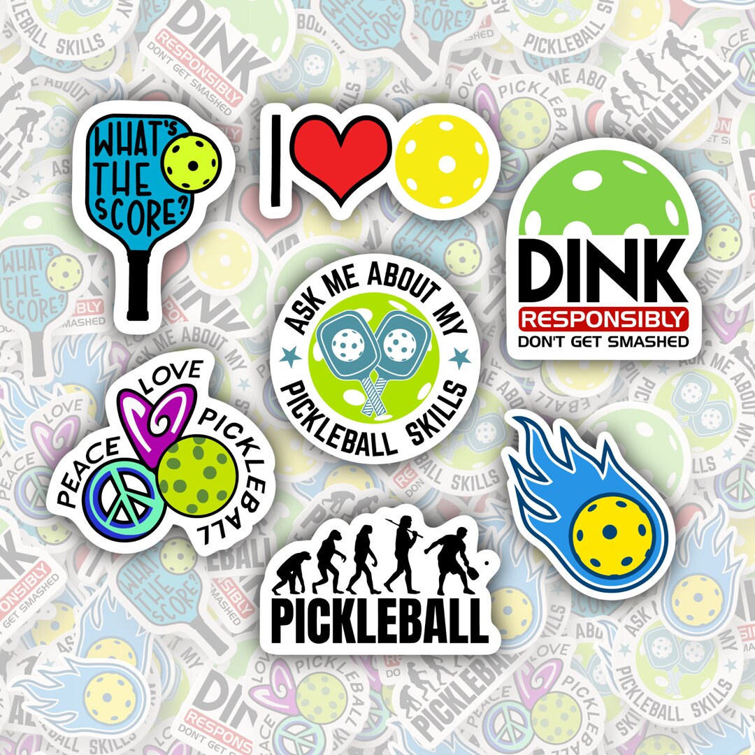 Pickleball STICKERS Diecut Vinyl Decal Waterproof Etsy