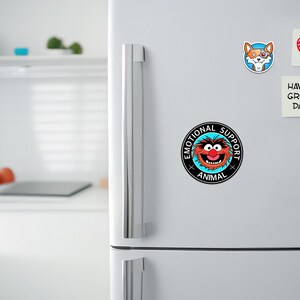Emotional Support Animal STICKER OR MAGNET Die-cut Vinyl Decal ...