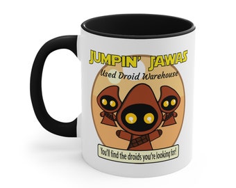 Coffee Mug * Jumpin' Jawas Used Droid Warehouse * 11oz or 15oz Ceramic Cup