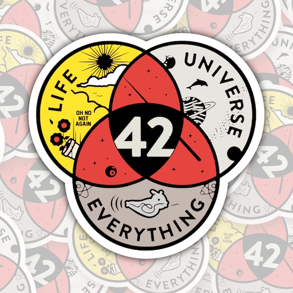 42 the Answer to Life the Universe and Everything STICKER - Etsy