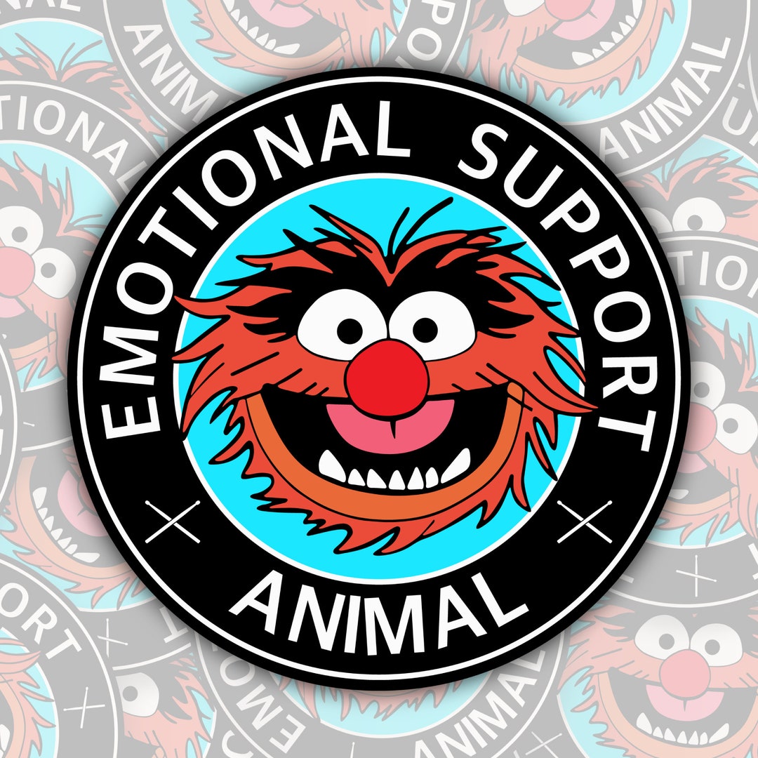 Emotional Support Animal STICKER OR MAGNET Die-cut Vinyl Decal ...