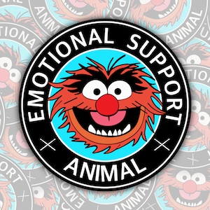 Emotional Support Animal * STICKER OR MAGNET * Die-Cut | Vinyl | Decal | Waterproof | Weatherproof