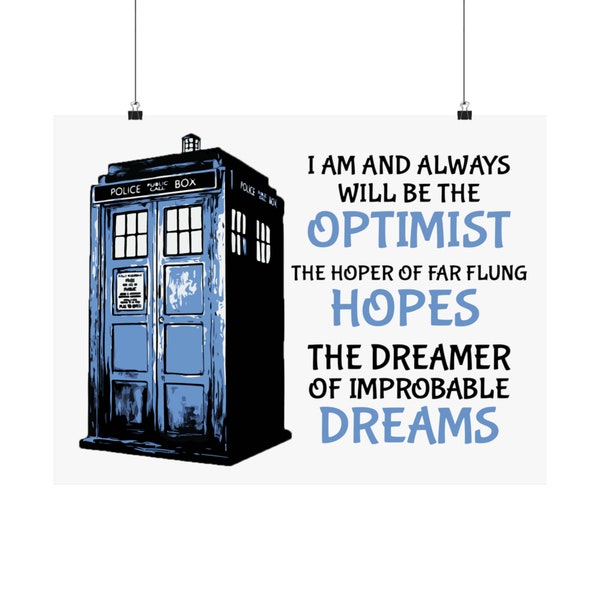 Tardis ~ Doctor Who POSTER Premium Matte Wall Hanging