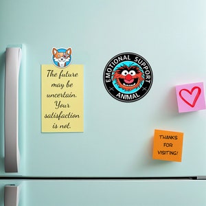 Emotional Support Animal STICKER OR MAGNET Die-cut Vinyl Decal ...