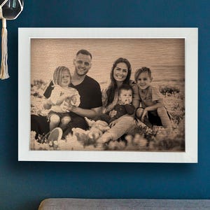8 Year Anniversary Gift Ideas • Personalized Bronze Wall Art with Photo • Custom 8th Anniversary Present for Couples