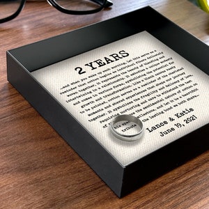 Personalized Cotton Anniversary Catchall Tray | 2 Year Anniversary Gift for Couples | The Meaning Behind Cotton for Second Anniversary Gift