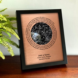 22 year anniversary gifts - 22nd anniversary gift for husband - Copper anniversary gift for him - Stars GLOW in the DARK image 6