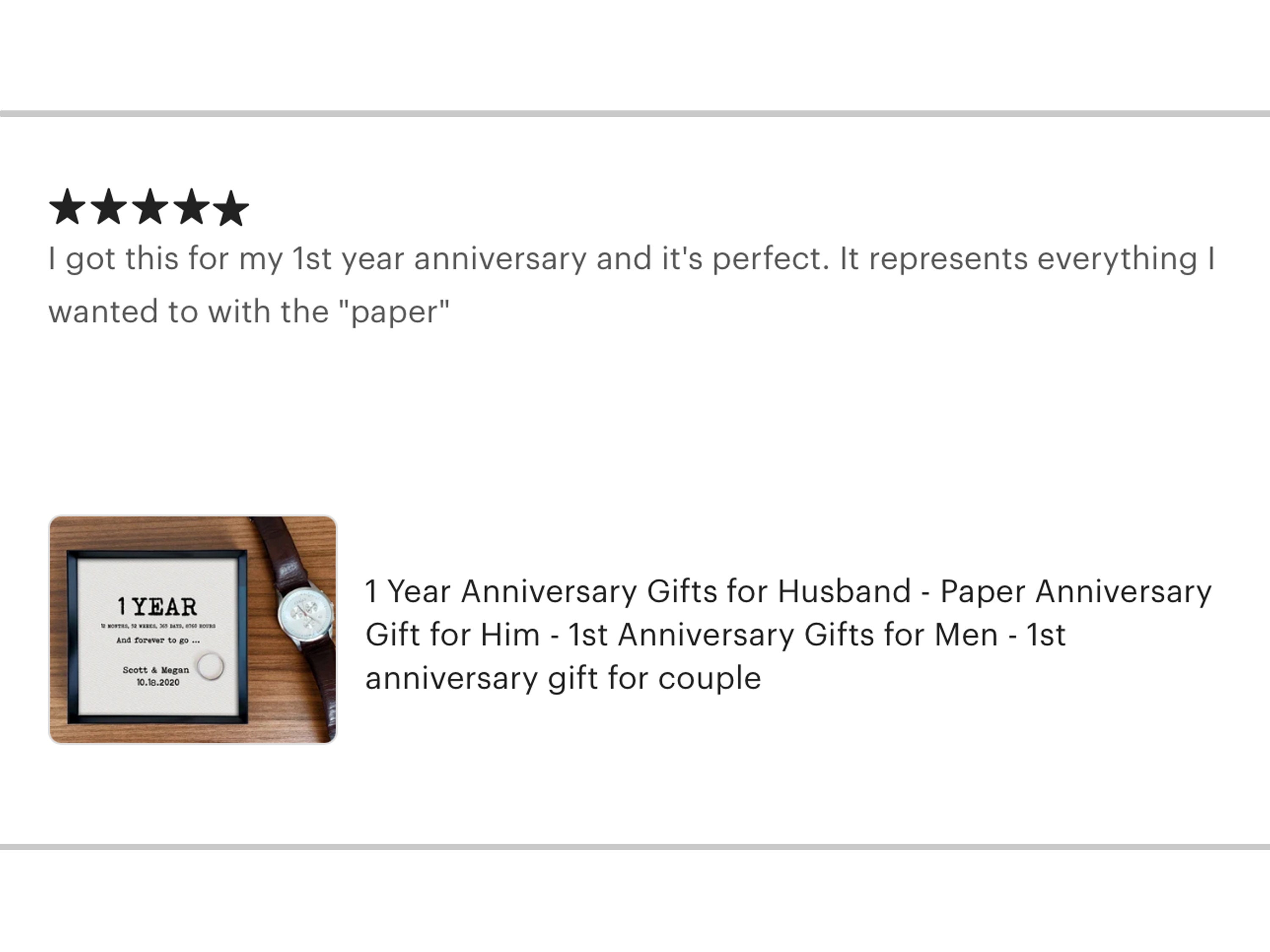 One Year Anniversary Gift for Him 1st Anniversary Gifts for Men 1