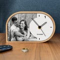 Paper Anniversary Gift Desk Clock, 1st Anniversary Ideas, 1 Year Wedding Gift for Him, Photo Desk Clock for Office