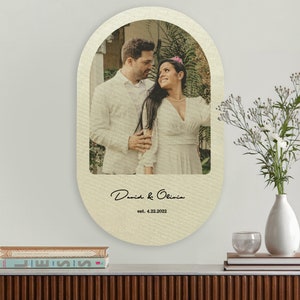 Custom 2-Year Anniversary Picture Wall Art - Cotton Anniversary Gift Ideas for Her and Him - Photo Print with a stylish Ready to Hang Frame