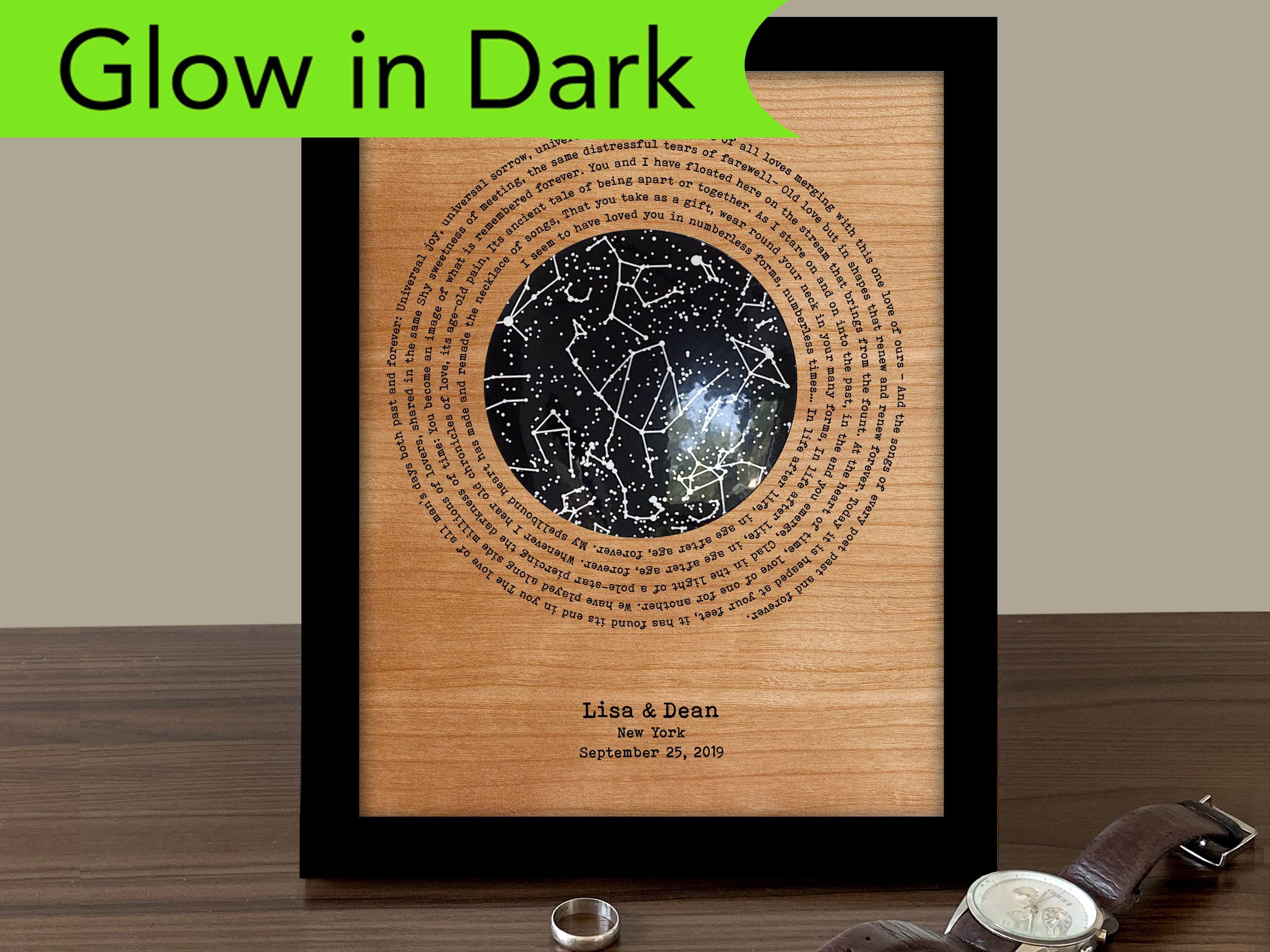 Five Year Anniversary 5 Year Anniversary Gift For Him Wood Etsy