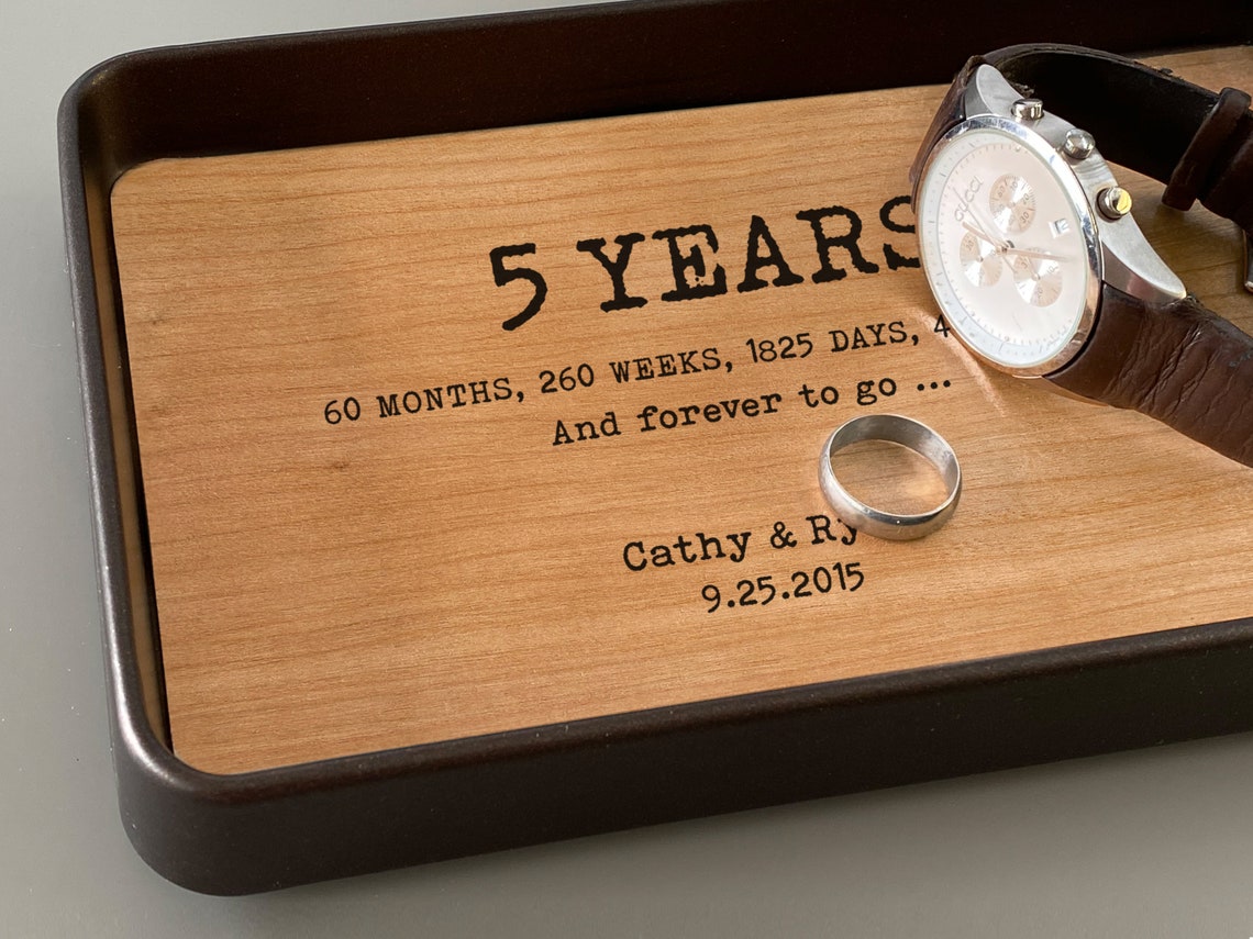 5th anniversary gift for husband Wood anniversary gifts Etsy