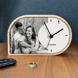 Orologio da scrivania in carta per anniversario, idee per il primo anniversario, regalo per il primo anniversario per lui e per soggiorno, comodino o scrivania da ufficio