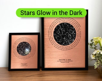 7 year anniversary gifts - 7th anniversary gift for husband - Copper anniversary gift for him - 7th wedding anniversary - GLOW in the DARK