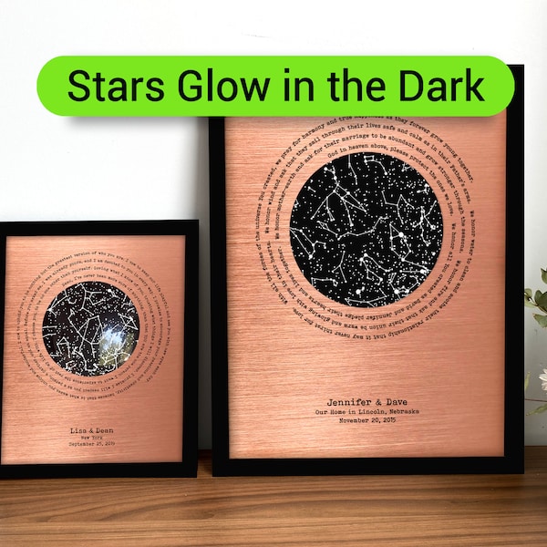 7 year anniversary gifts - 7th anniversary gift for husband - Copper anniversary gift for him - 7th wedding anniversary - GLOW in the DARK