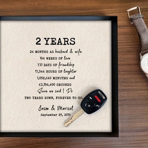 Cotton anniversary gift for her - 2nd Anniversary Gift for wife - Second Anniversary - Custom Cotton catchall Tray