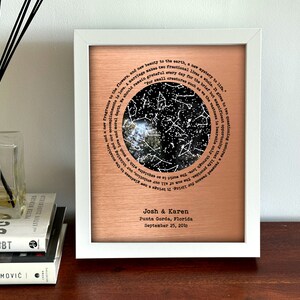 22 year anniversary gifts - 22nd anniversary gift for husband - Copper anniversary gift for him - Stars GLOW in the DARK image 8