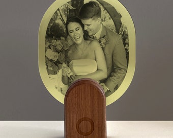 Customized Brass Gift for Him and Her, 21st Anniversary Gift Idea, Brass Anniversary Gift, Brass Photo Night Light, You'll receive a proof