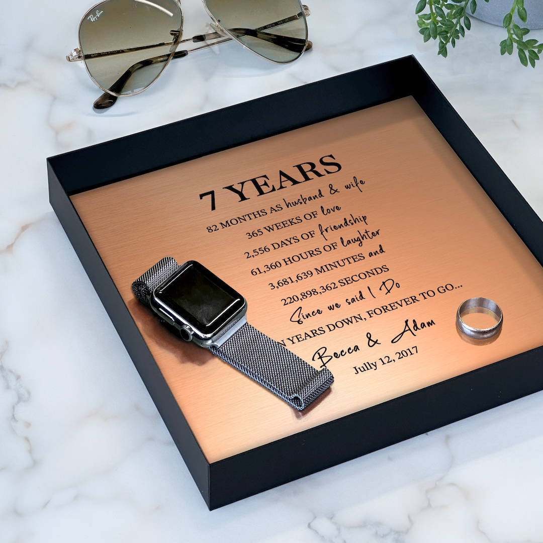 7th Anniversary Gift Ideas • 7 Year Anniversary Gift for Him and Her