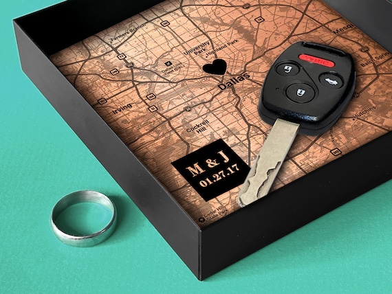 Copper anniversary gift for her - 22nd anniversary gift for wife - Copper Map Catchall Tray with your favorite location