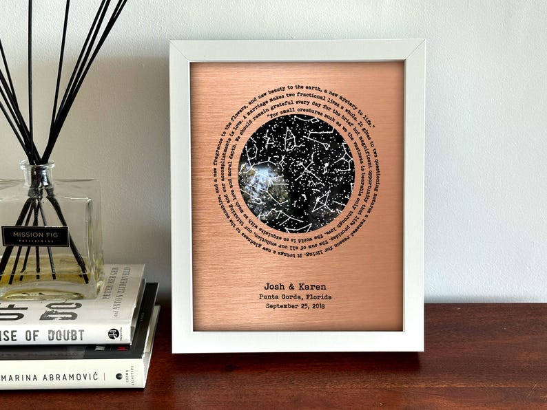 7 Year Anniversary Gift for Him and her – Copper Gift for Husband – 7th Wedding Anniversary Present – Glow in the Dark Stars a Romantic Gift image 7