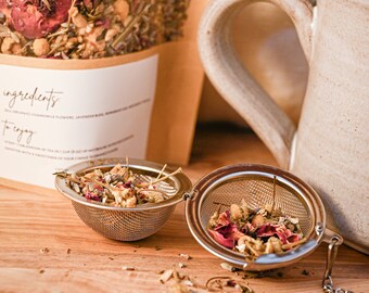 organic herbal tea blend | relaxing & soothing loose leaf tea blend | bed time tea blend