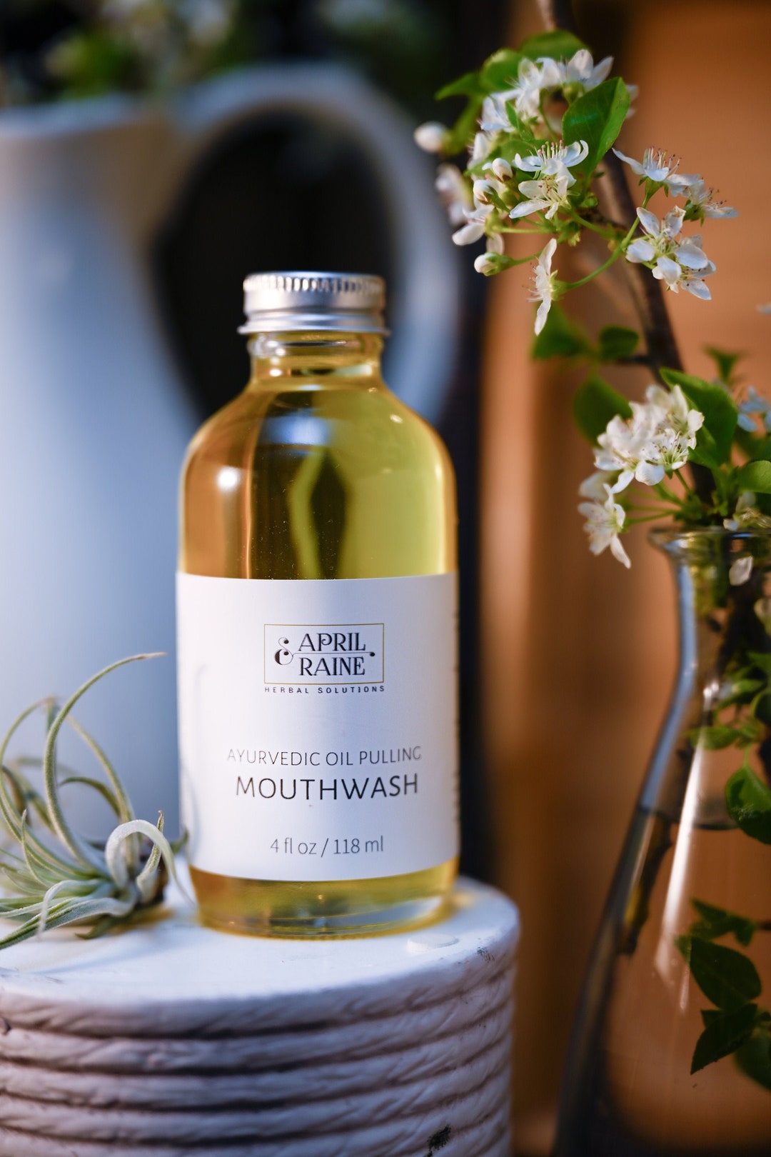 Ayurvedic Oil Pulling Antibacterial Mouthwash Natural Teeth Whitening