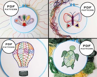 Beginner Embroidery Sampler Combo | 4 Patterns for the Price of 3!