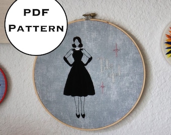 1950s Costume Plate Hand Embroidery Pattern | MMM Season 1, Episode 8 "Tits Up!"