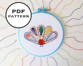 Beginner Embroidery Sampler: Peacock | Learn 20 Embroidery Stitches!