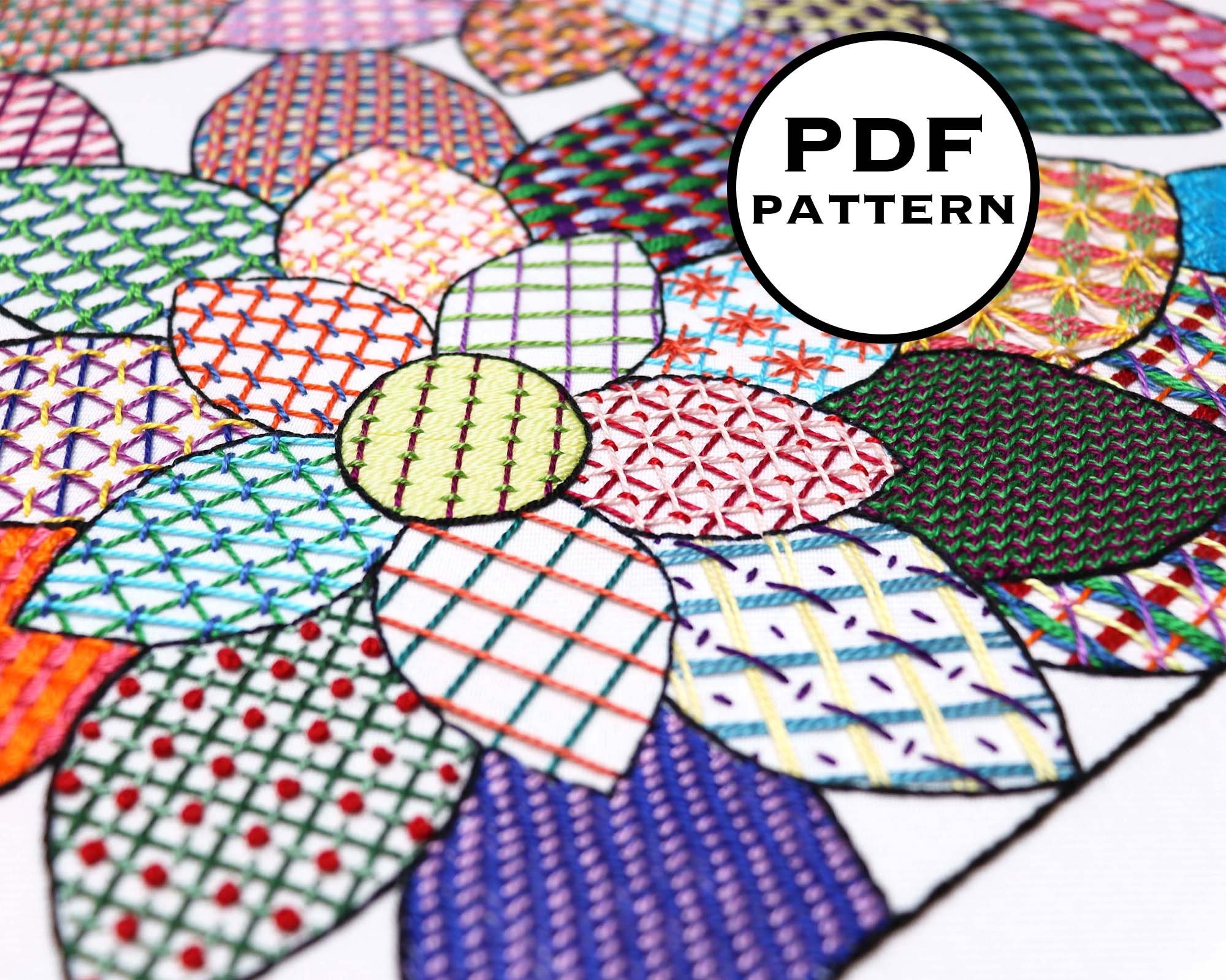 The Laid Work Sampler | Hand Embroidery PDF Pattern