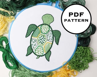 Beginner Embroidery Sampler: Turtle | Learn 20 Embroidery Stitches!