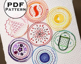 90-Variation Chain Stitch Sampler | Hand Embroidery Pattern with Video Tutorials