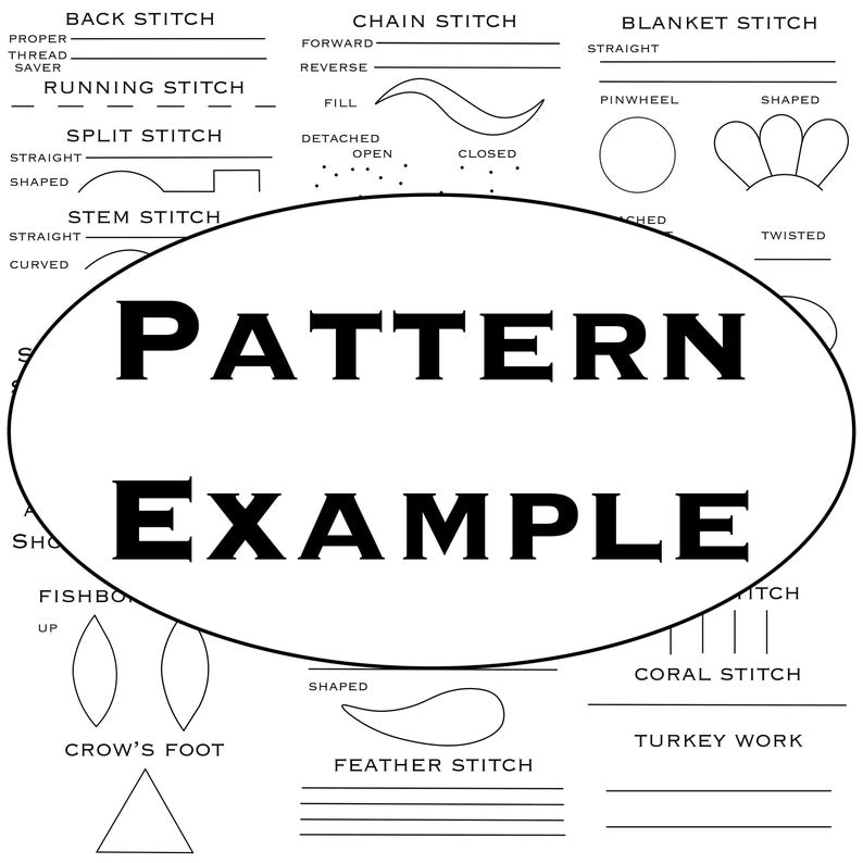 PDF Pattern: Embroidery Modular Sampler for Beginners 20 Basic Embroidery Stitches image 2