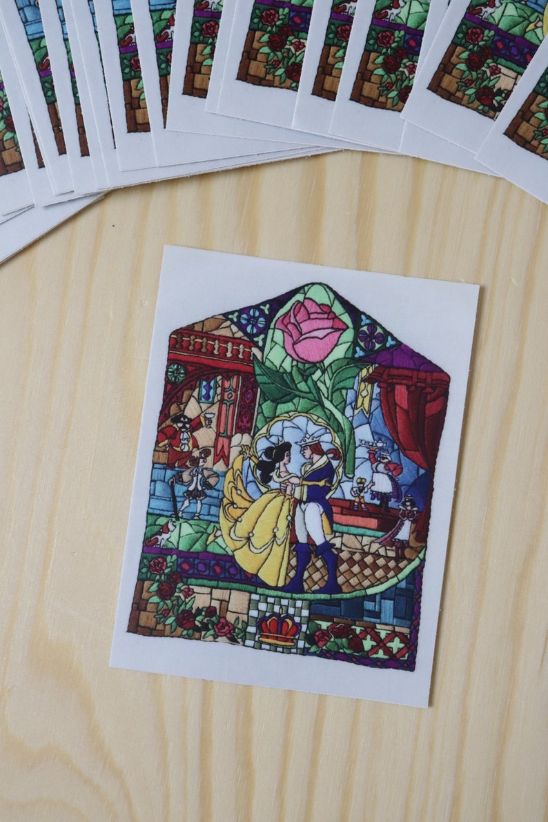 Dmc Color And Stitch Guide Beauty And The Beast Stained Glass Window Embroidery Art Collectibles Embroidery Kromasol Com