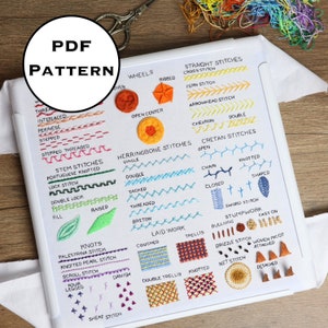 Hand Embroidery Intermediate Modular Sampler | PDF Pattern