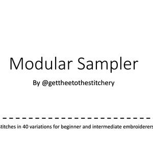 PDF Pattern: Embroidery Modular Sampler for Beginners 20 Basic Embroidery Stitches image 4