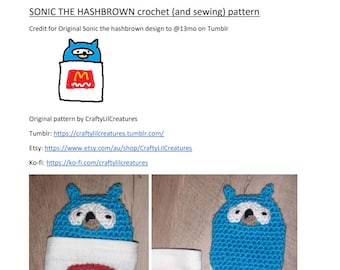 CROCHET PATTERN - Sonic the Hashbrown