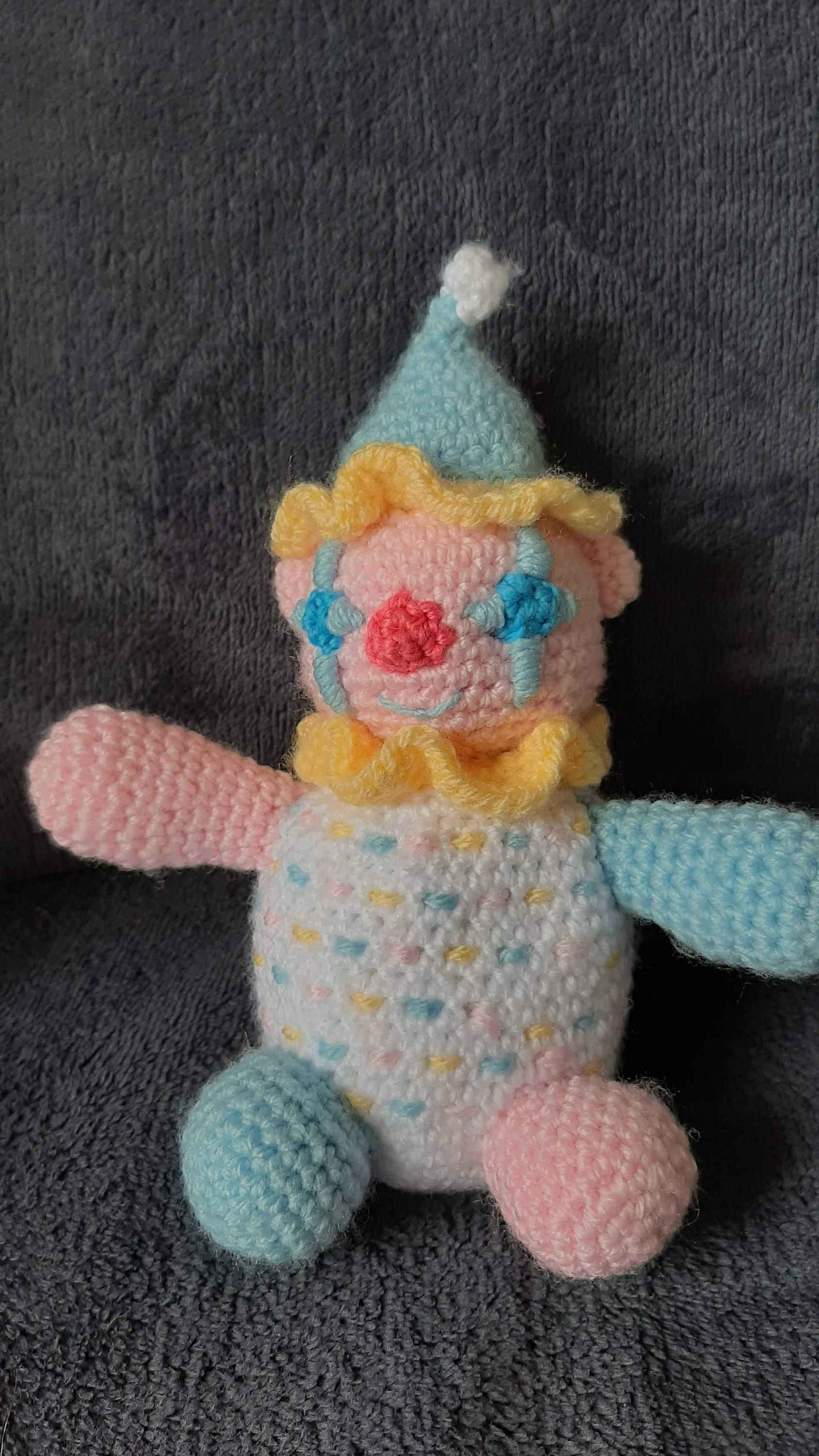 Baby Pastel clown CROCHET PATTERN