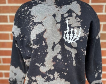 grey sweatshirt bleached