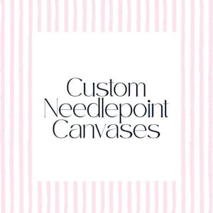 Custom Needlepoint Christmas Ornament or College Button Canvases