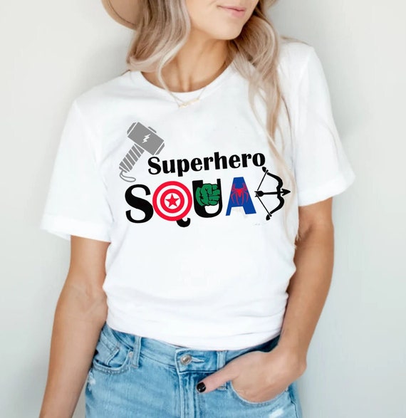 Superhero Squad Avengers Shirt Super Hero Shirt Marvel - Etsy