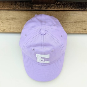 Lavender Purple Baby Hat Custom Initial Infant Toddler Letter Hat Gift