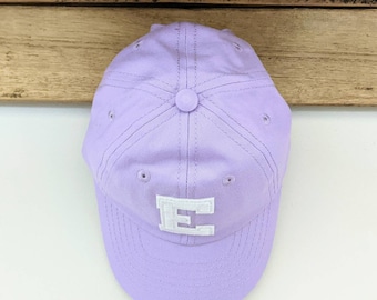 Lavender Purple Baby Hat Custom Initial Infant Toddler Letter Hat Gift